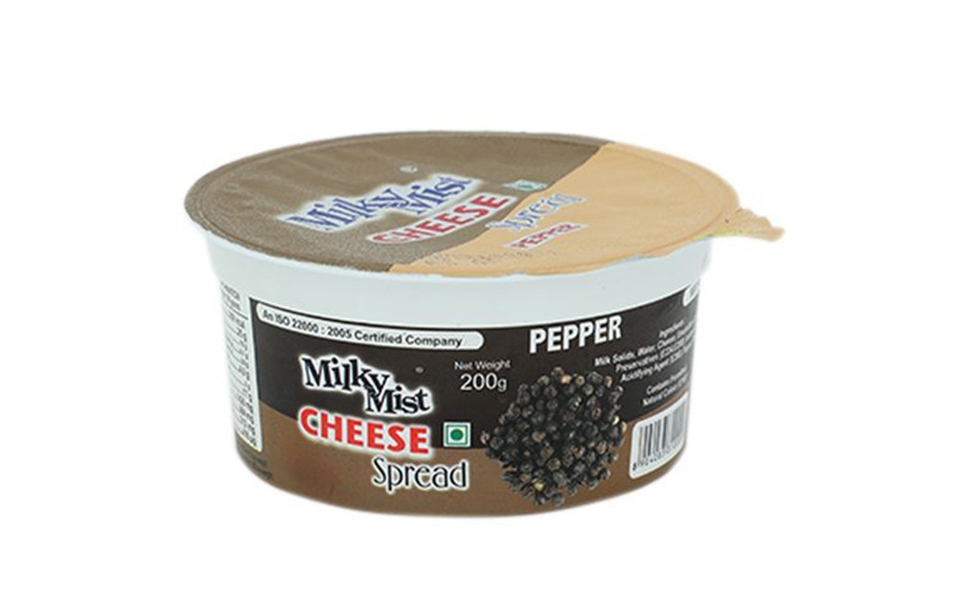 Milky Mist Cheese Spread Pepper    Pack  200 grams